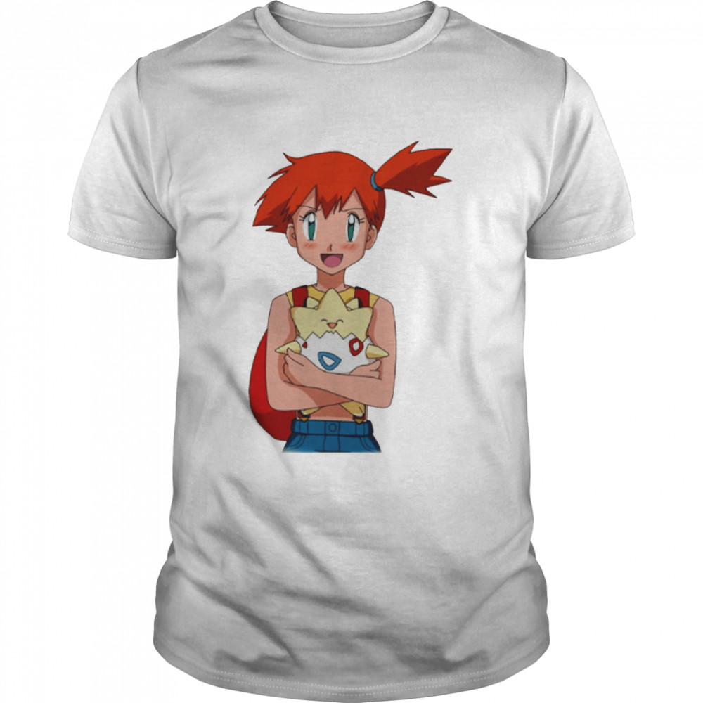 Misty Holding Togepi Pokemon shirt