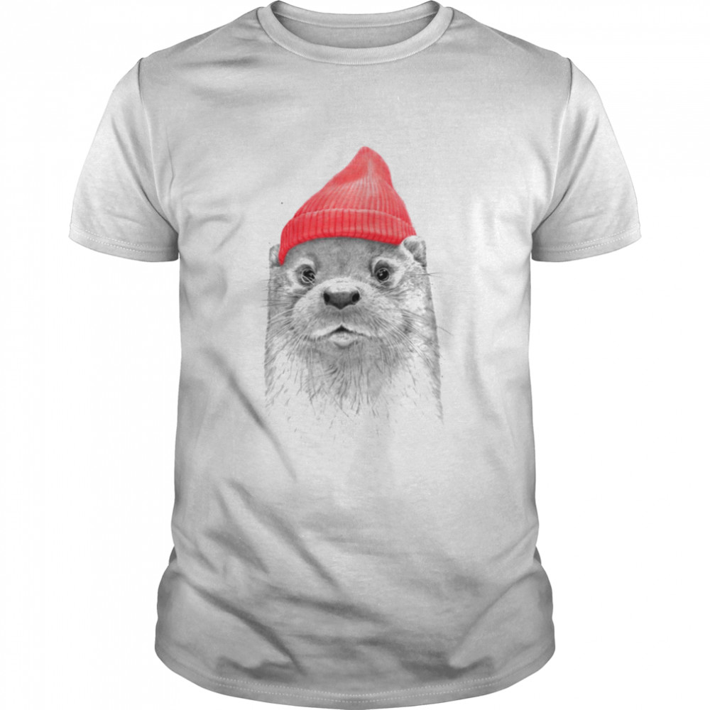 Sea Otter And Red Hat For Christmas shirt