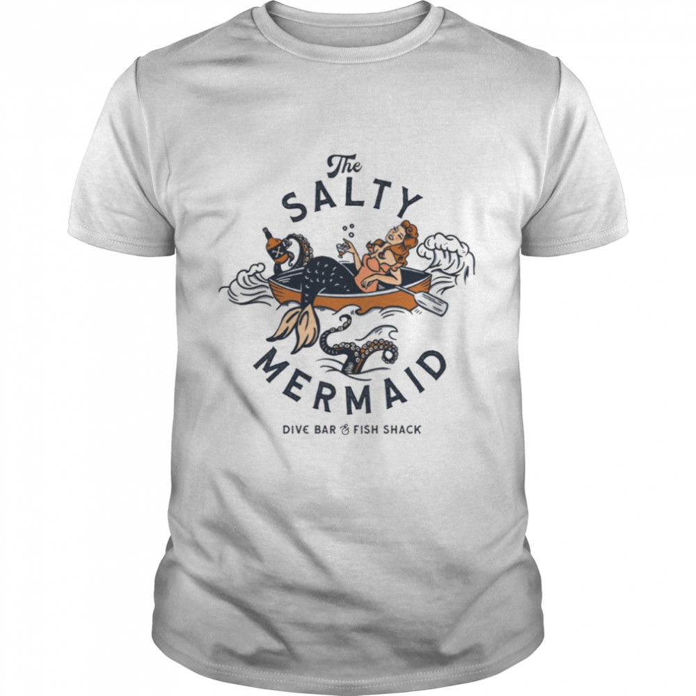 The Salty Mermaid Dive Bar & Fish Shack Cool Retro shirt