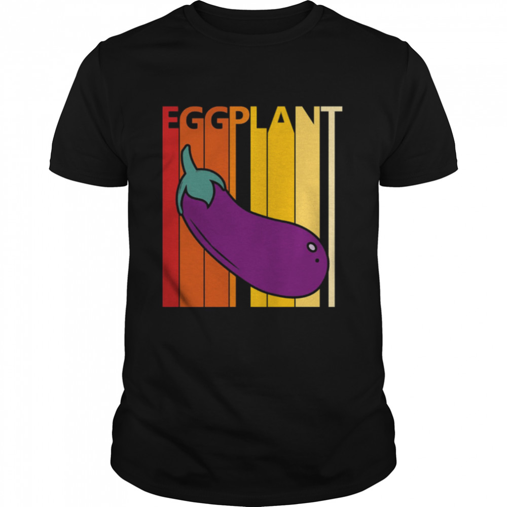 Vintage Retro Eggplant Emoji shirt