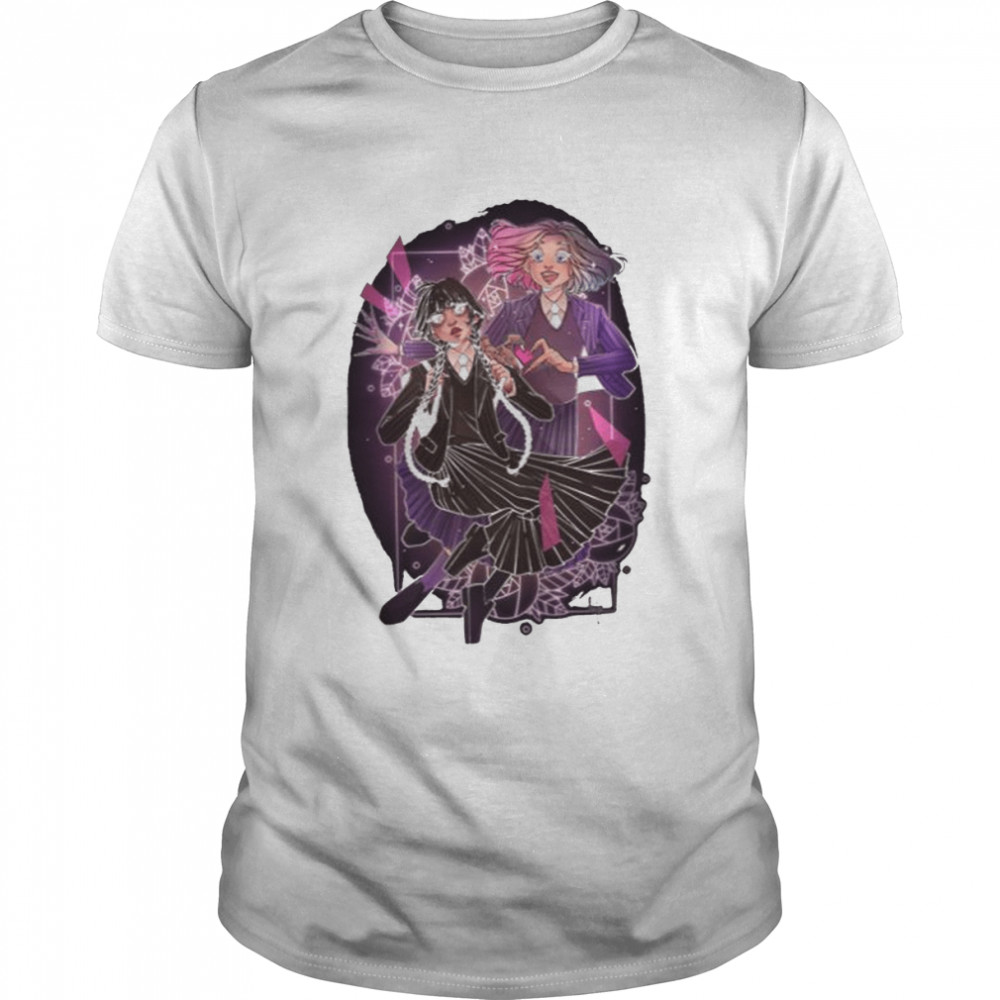 Wednesday Thing & Enid Fan Art shirt