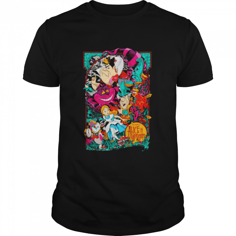 Cartoon Alices Adventures In Wonderland shirt