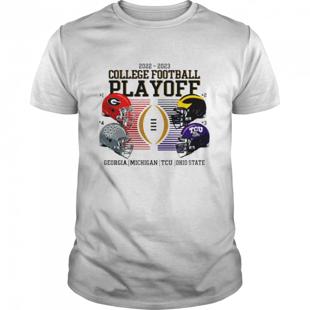 College Football Playoff 2022 2023 Georgia Michigan TCU and Ohio Bracket T-Shirt