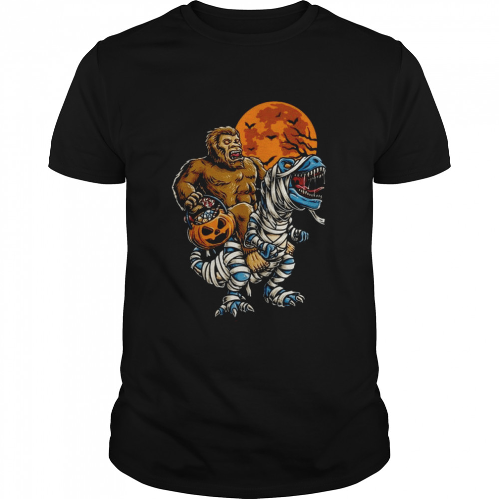 Dinosaur Bigfoot Halloween Shirt