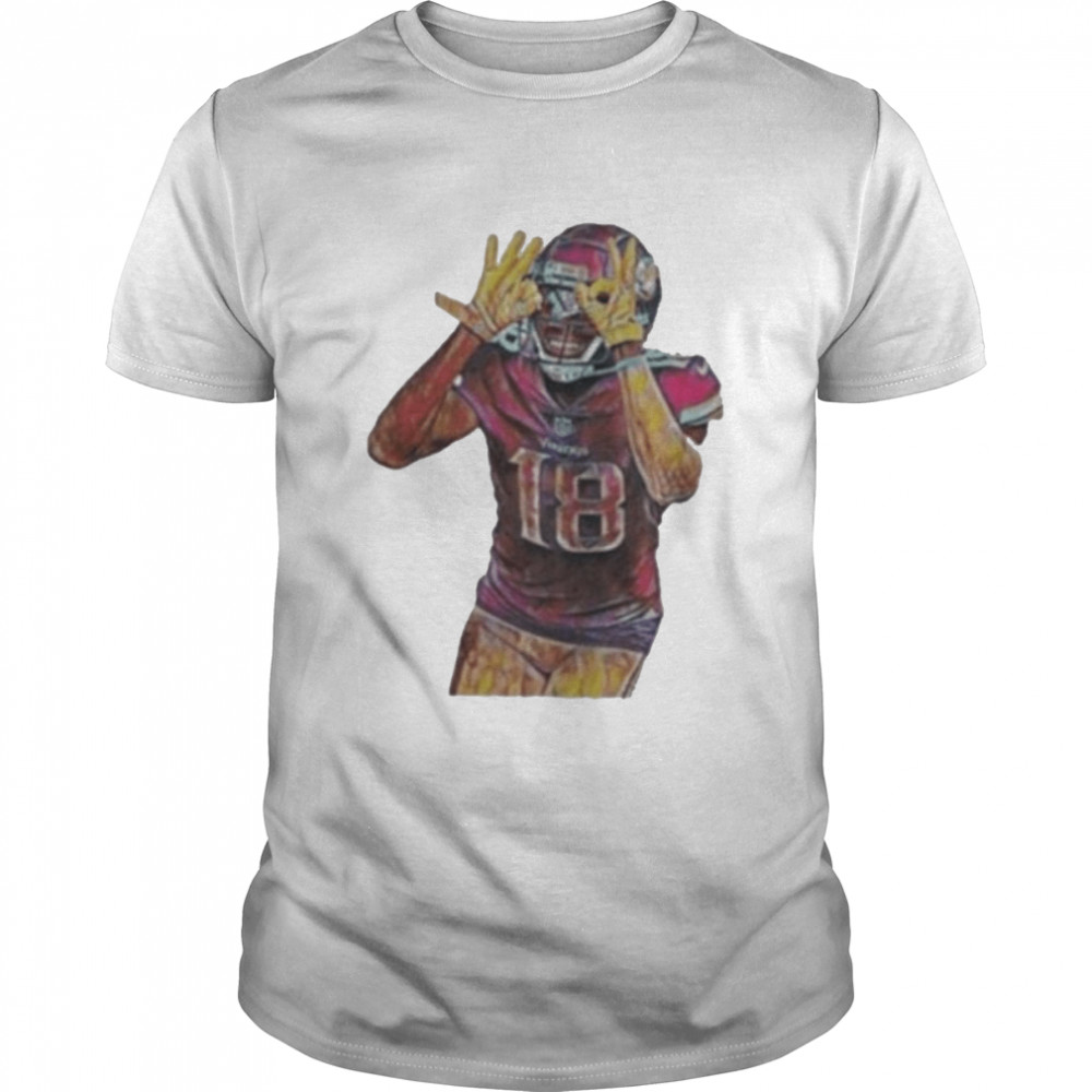 Justin Jefferson Retro Graphic Football Shirt