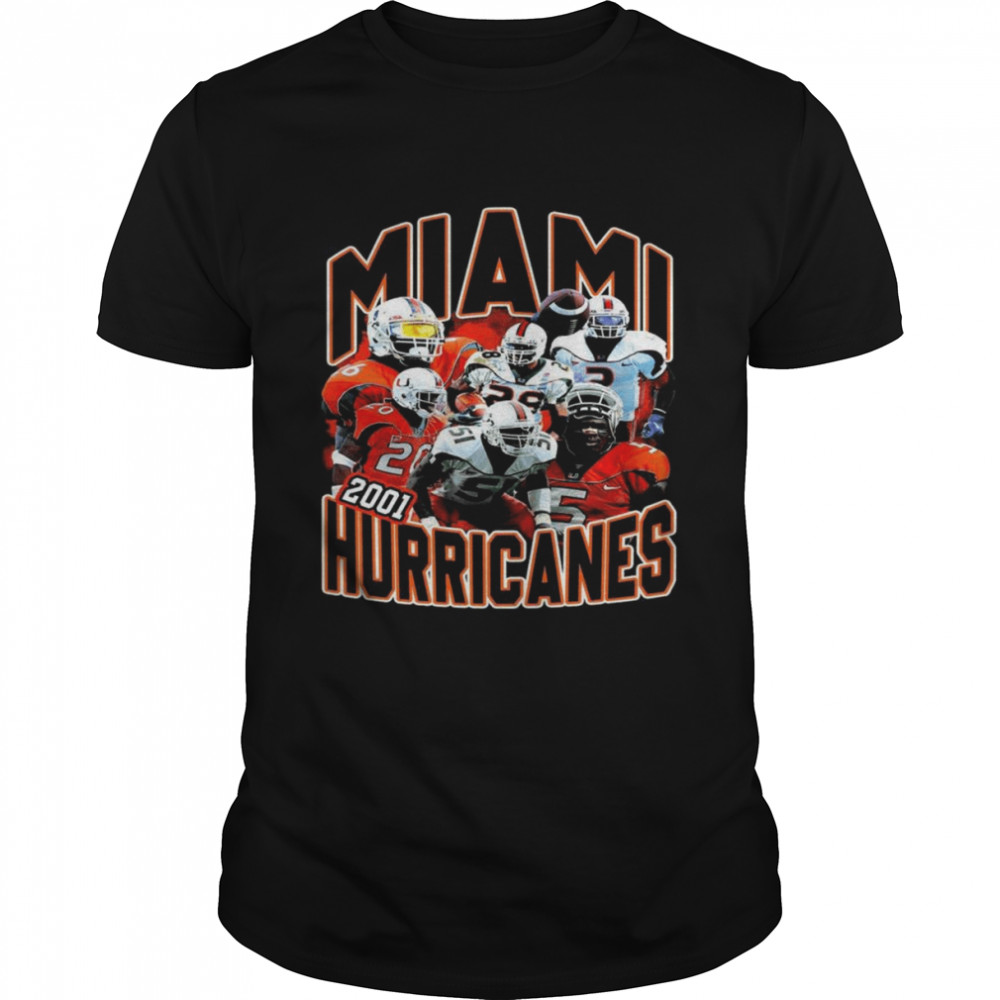 Miami Hurricanes 2001 Football Ed Reed Sean Shirt