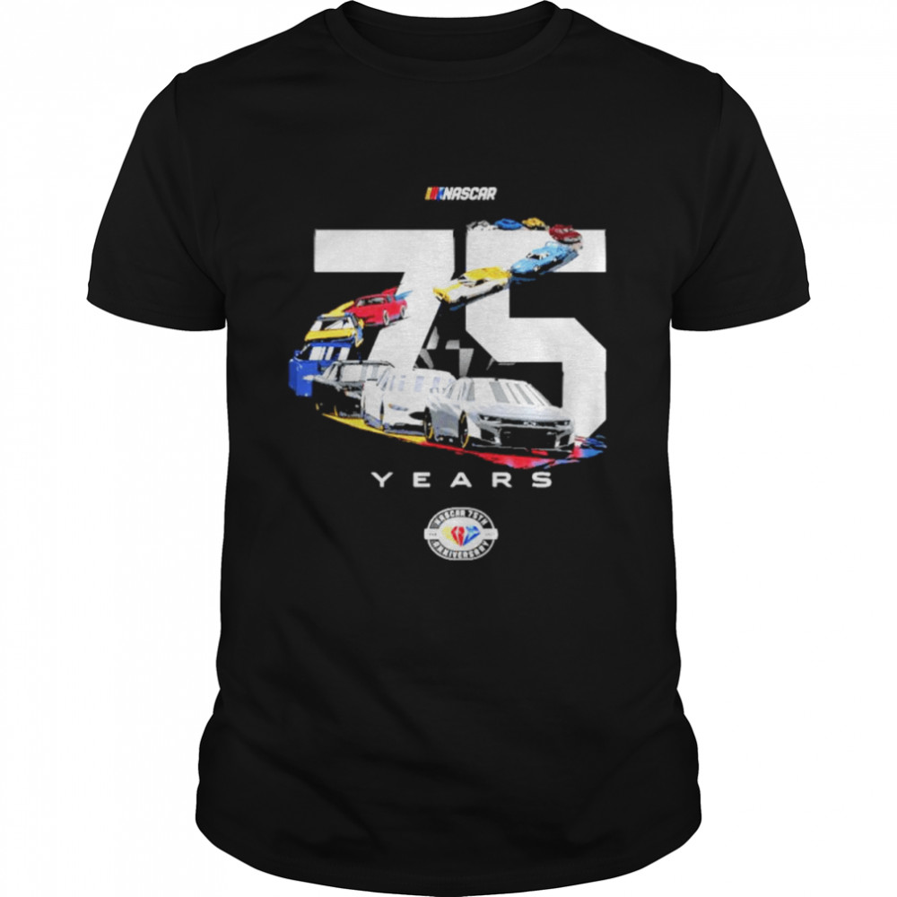 NASCAR Checkered Flag 75th Anniversary 2023 Schedule T-Shirt