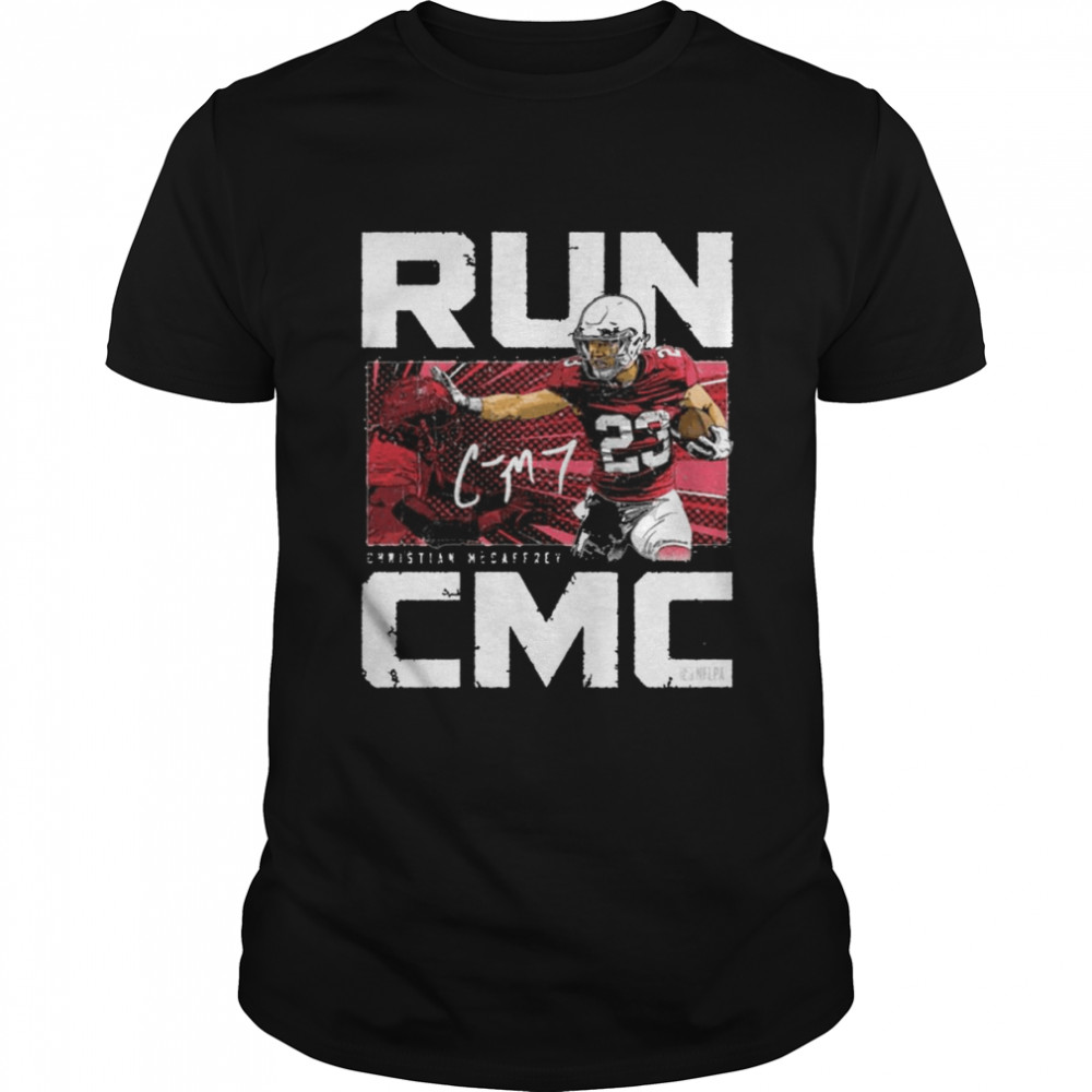 Christian McCaffrey San Francisco Stiff Arm Run CMC Signature Shirt