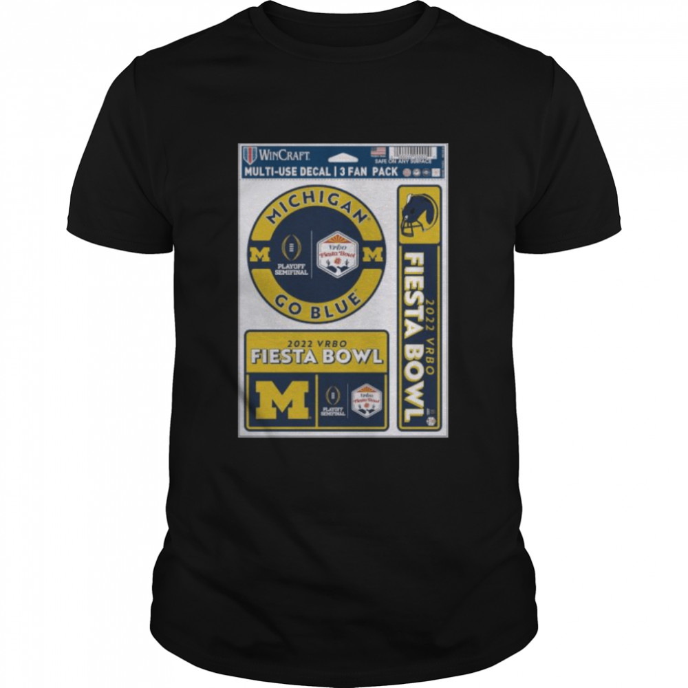 College football playoff #2 michigan 2022 fiesta bowl 3-pack shirt