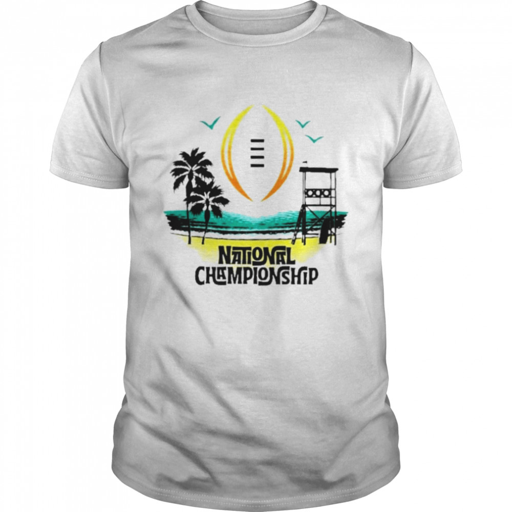 College Football Playoff 2023 National Championship Game Beach Sunset Shirt