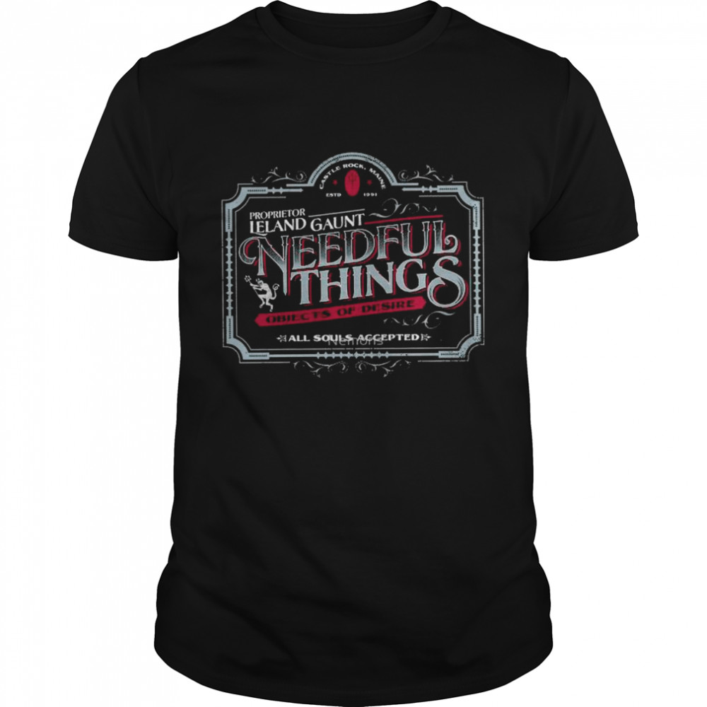 Needful Things Stephen King Horror Gothic Antiques Shirt