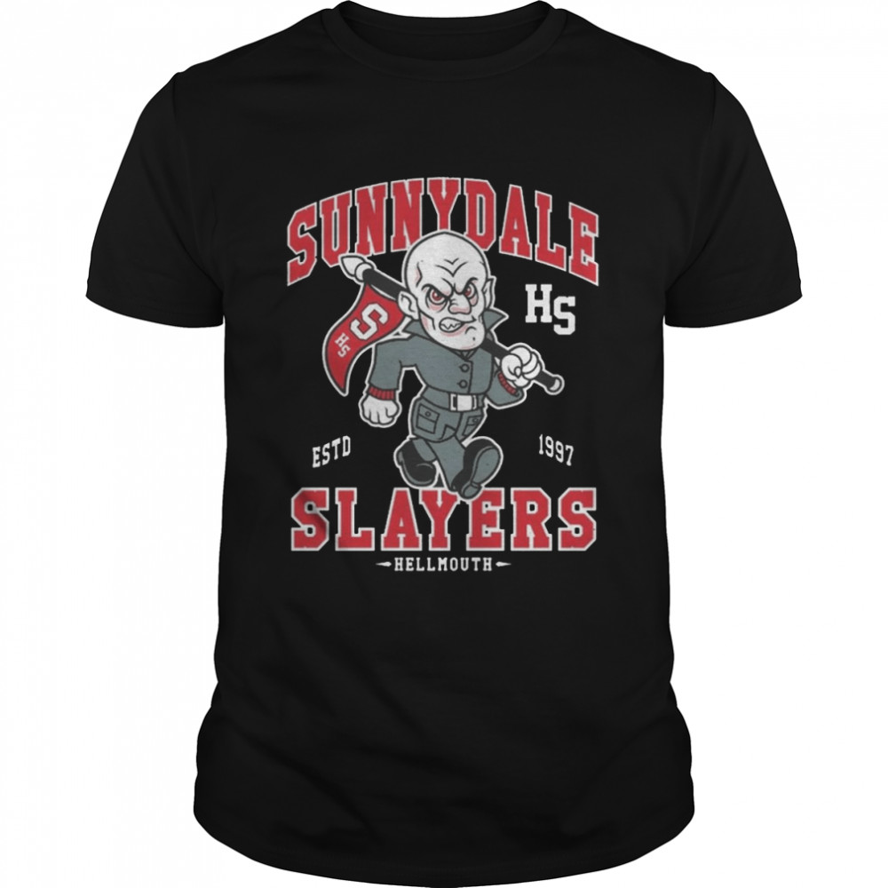 Sunnydale High School Vampire Vintage Distressed Horror College Mascot Shirt