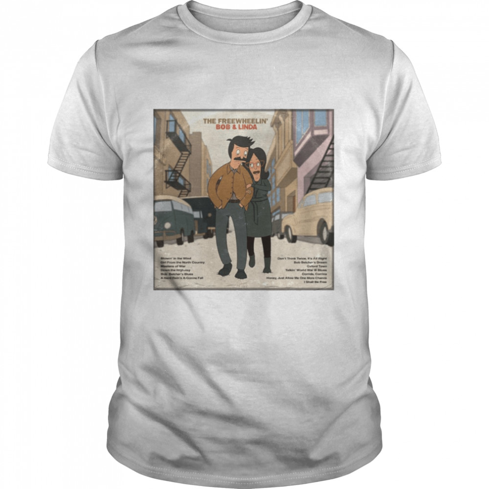 The Freewheelin’ Bob & Linda The Simpsons Parody shirt