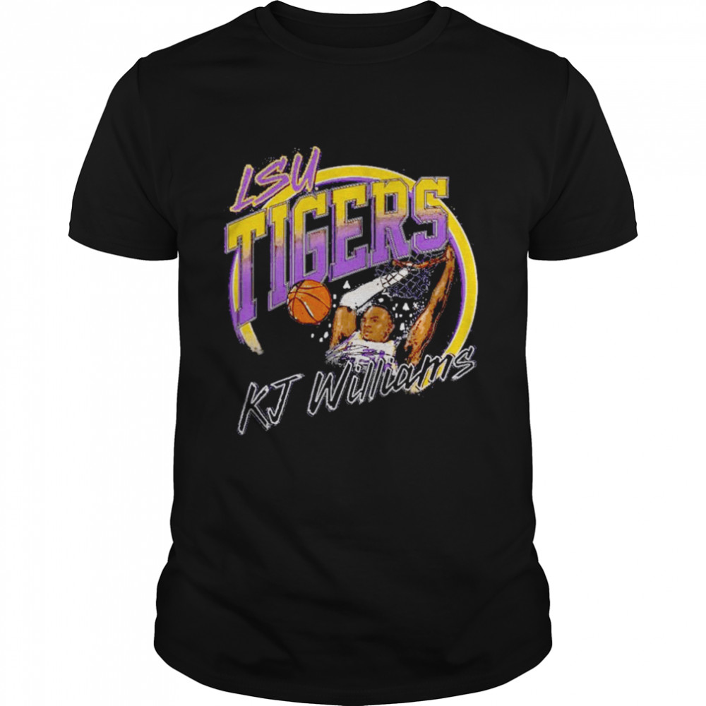 KJ Williams LSU Tigers dunk shirt