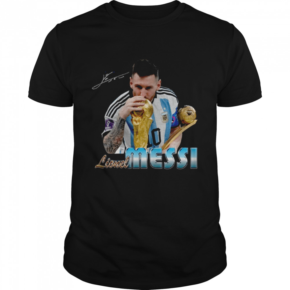 Lionel Messi The Golden Ball Qatar World Cup 2022 shirt