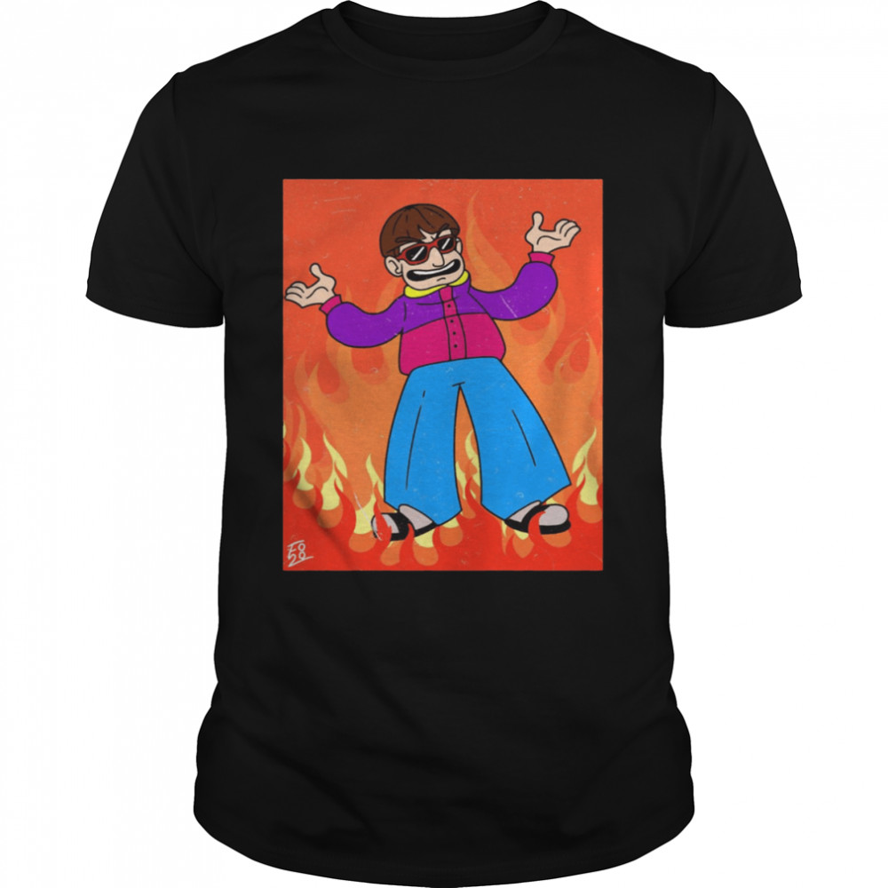 Oliver Tree In Flames shirt