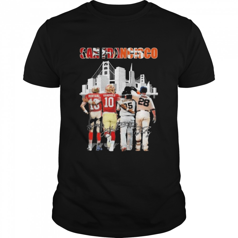 San Francisco Skyline Montana Garoppolo Crawford And Posey Signatures Shirt