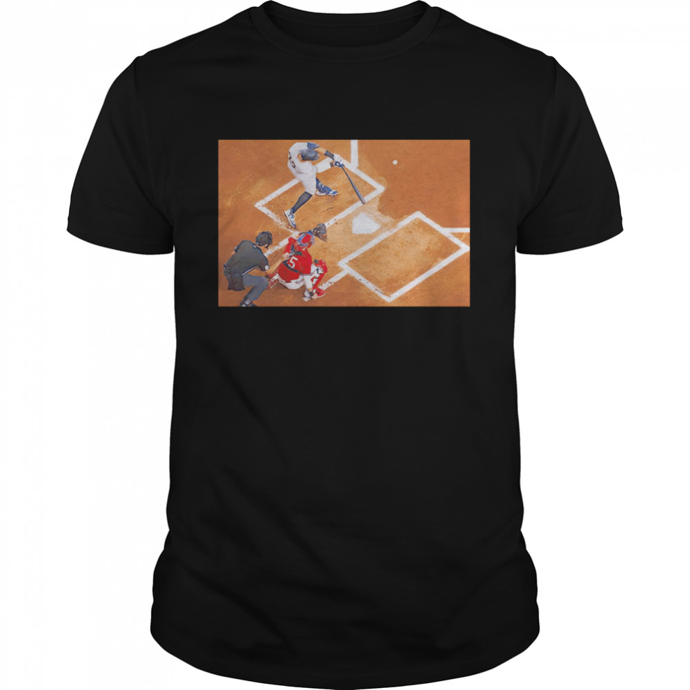 Aaron Judge baseball hit the ball shirt