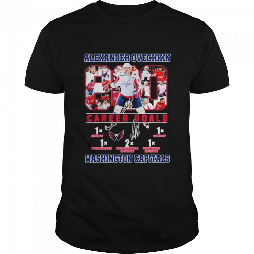 Alexander Ovechkin 800 Career Goals Washington Capitals T-Shirt