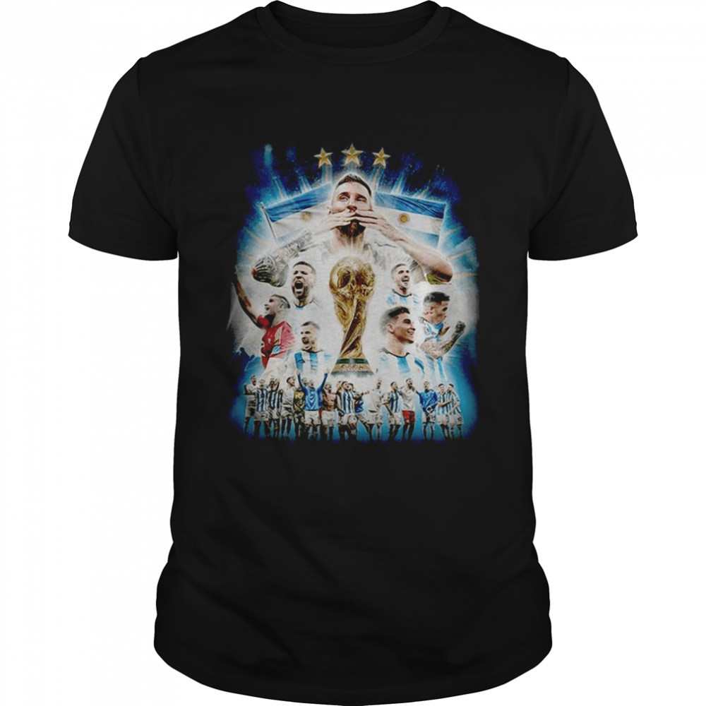 Argentina Champions World Cup 2022 Leo Messi Shirt