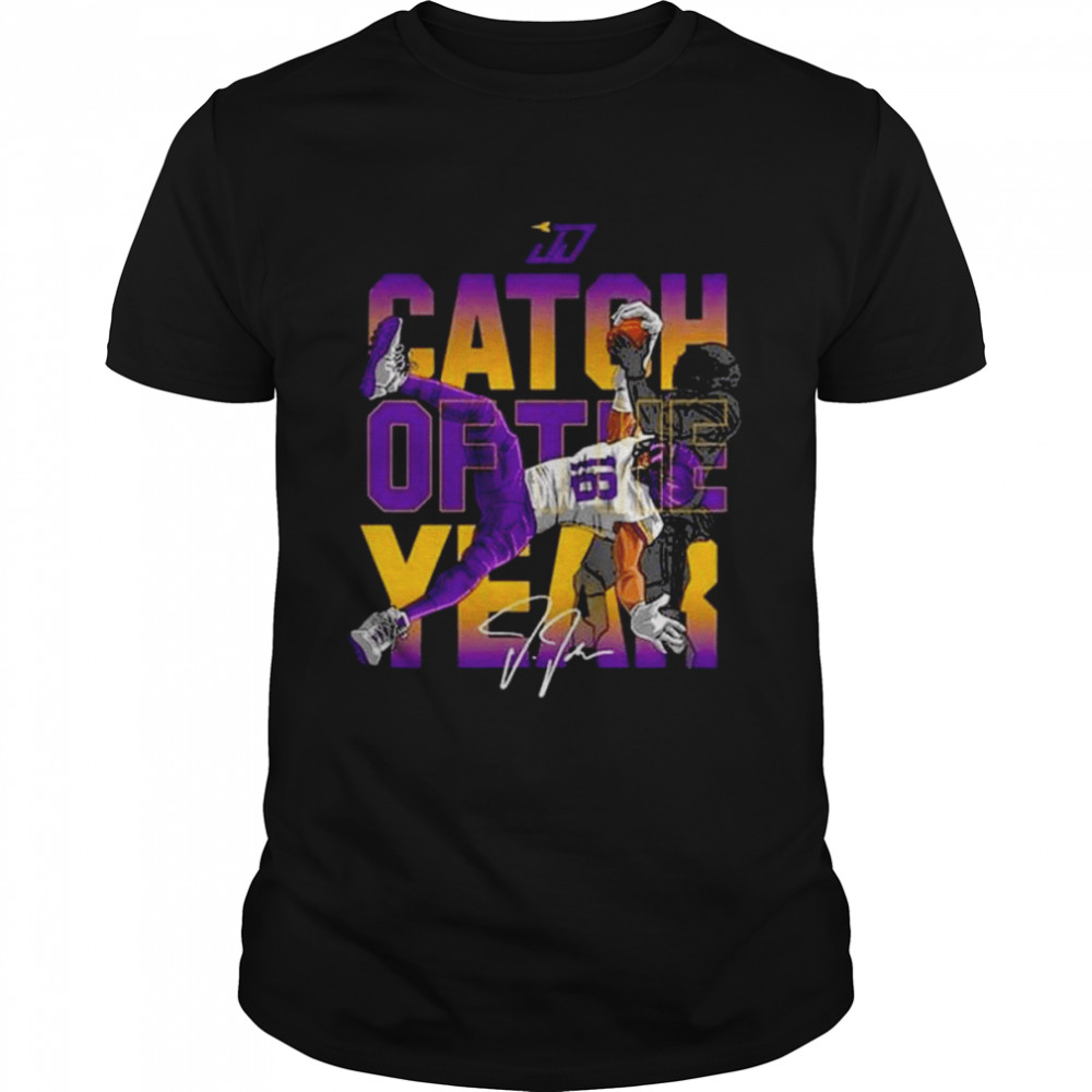 Catch Of The Year Justin Jefferson Viking football signature shirt