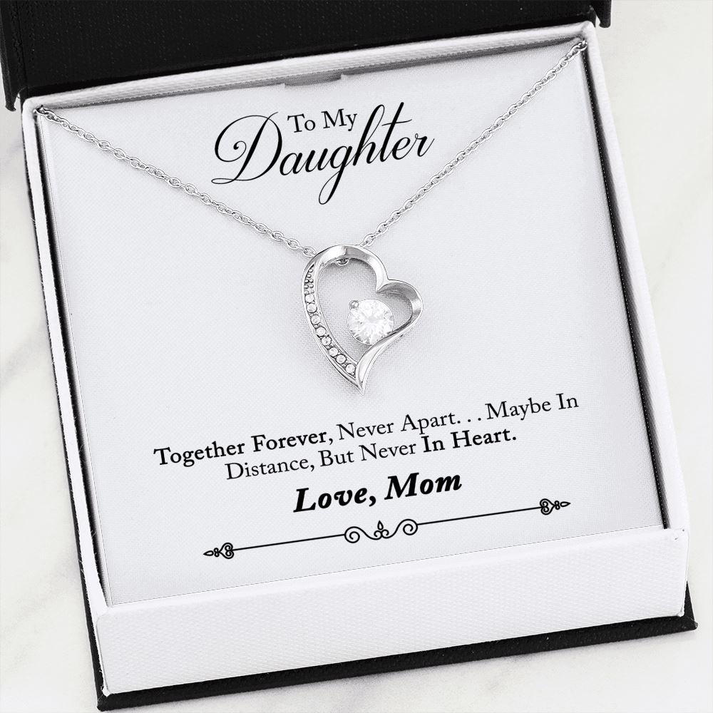 To My Daughter Together Forever Eternal Love Necklace