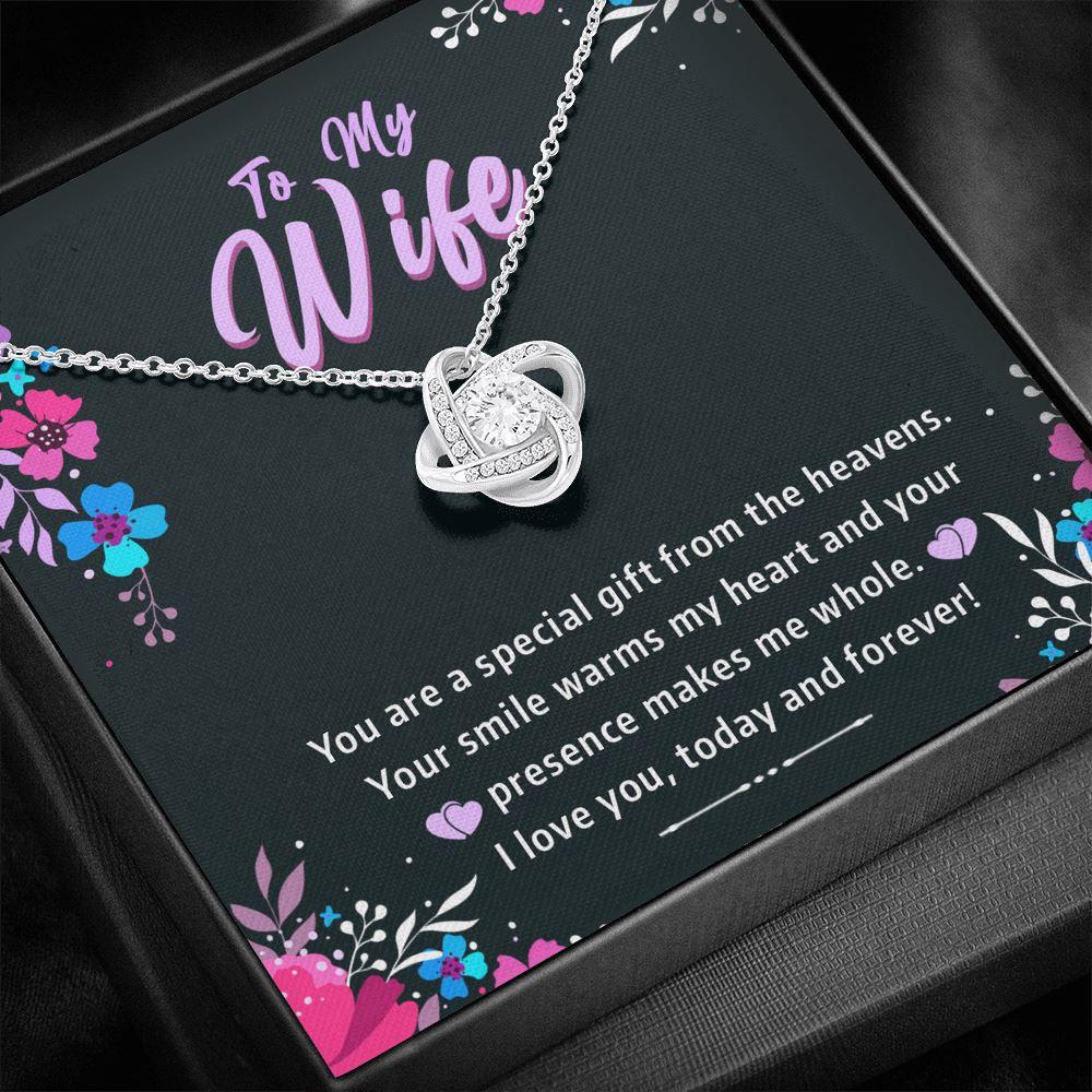 To My Wife Gift From The Heavens Love Knot Necklace
