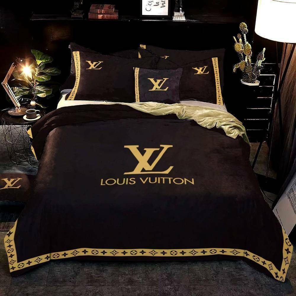 BLV17 Limited Edition 3D Dark Brown Customized Bedding Sets