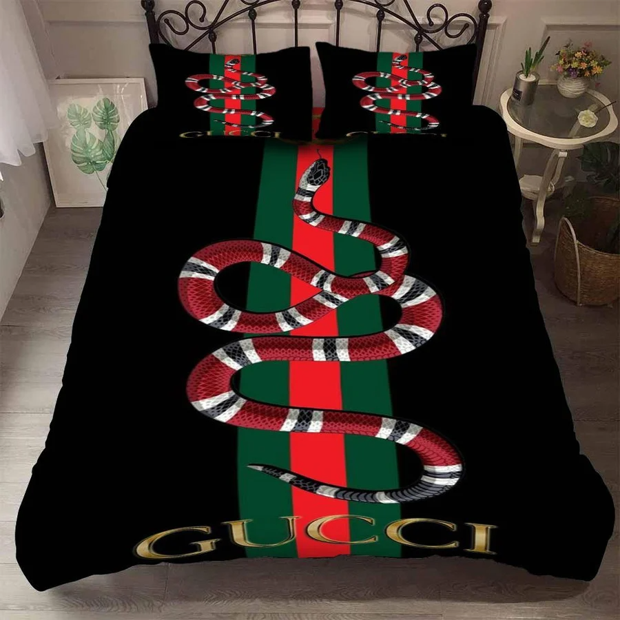 GC Black Snake Luxury Brand High-End Bedding Set Home Decor HT