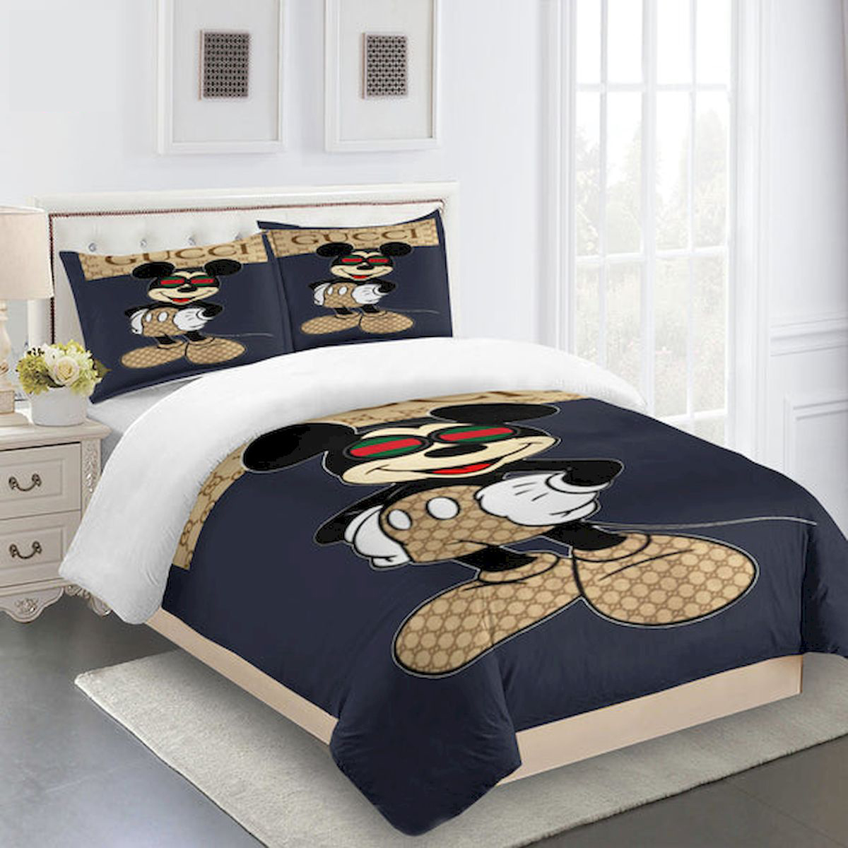 GC Mickey Mouse Luxury Brand High-End Bedding Set Disney Gifts Home Decor HT