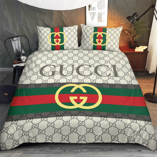 GC Stripe Luxury Brand High-End Bedding Set Home Decor HT Mia02