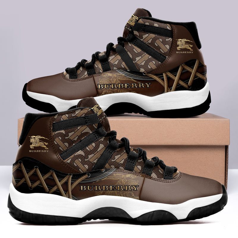 Burberry Brown Air Jordan 11 Sneakers Shoes Hot 2022 Gifts For Men Women HT