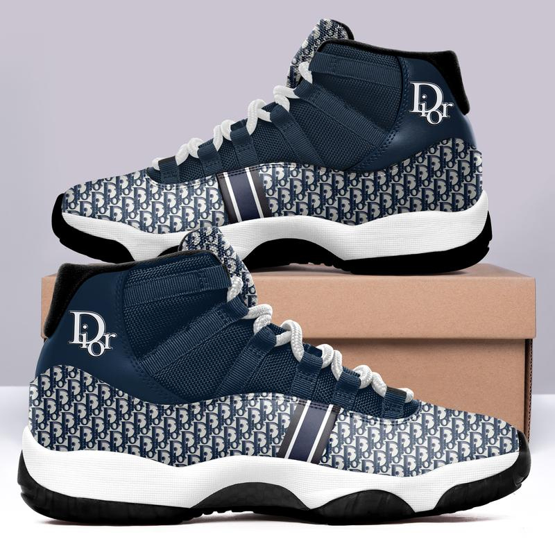 Dior Luxury Blue Air Jordan 11 Shoes Hot 2022 Dior Sneakers Gifts For Men Women HT