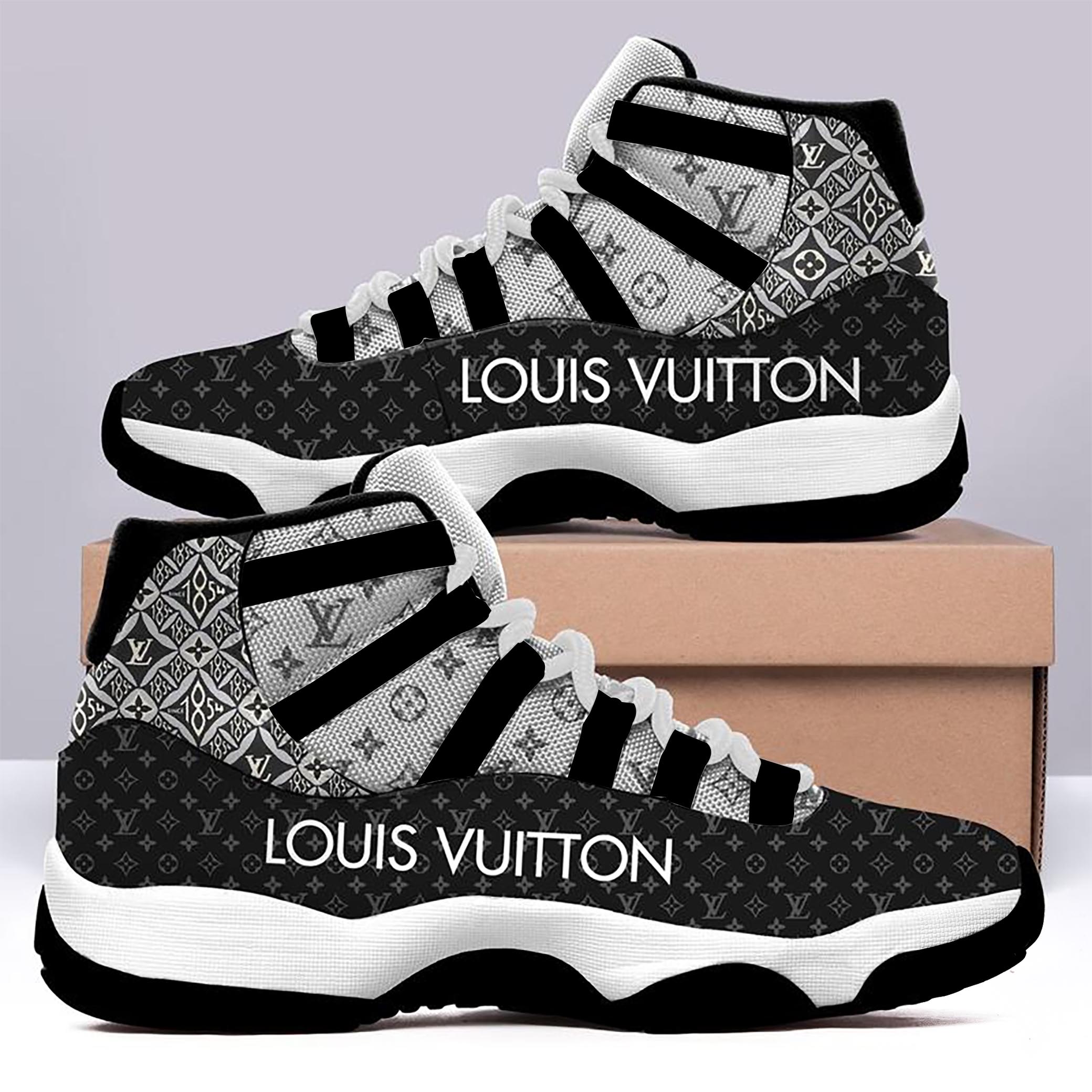 Louis Vuitton Air Jordan 11 Sneakers Shoes Hot 2022 LV Grey Gifts For Men Women HT