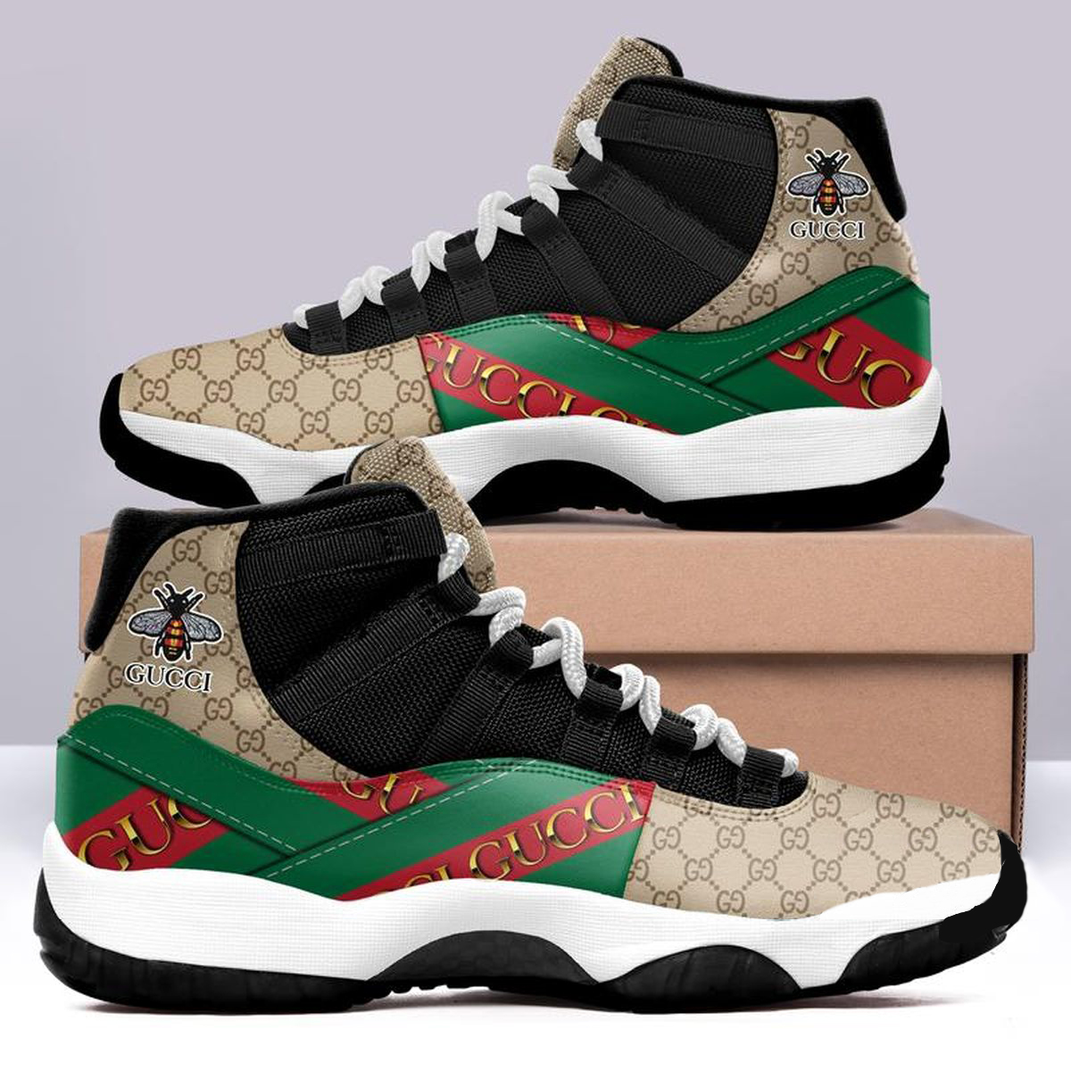 Luxury Gucci Bee Air Jordan 11 Shoes Hot 2022 Gucci Sneakers Gifts For Men Women HT