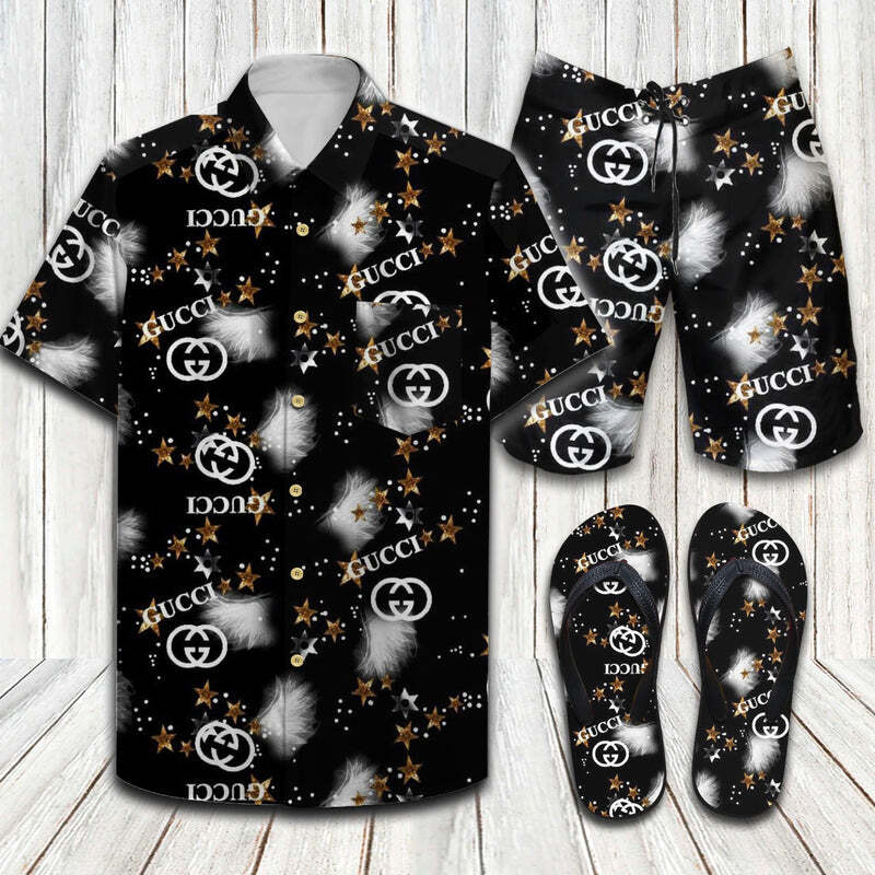 GC Star Hawaii Shirt Shorts Set   Flip Flops Luxury Clothing Clothes Outfit For Men HT