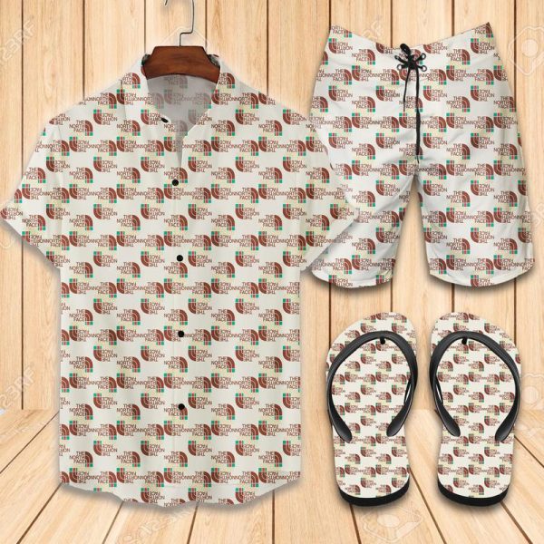 GC The North Face Hawaii Shirt Shorts Set   Flip Flops Luxury Clothing Clothes Outfit For Men HT