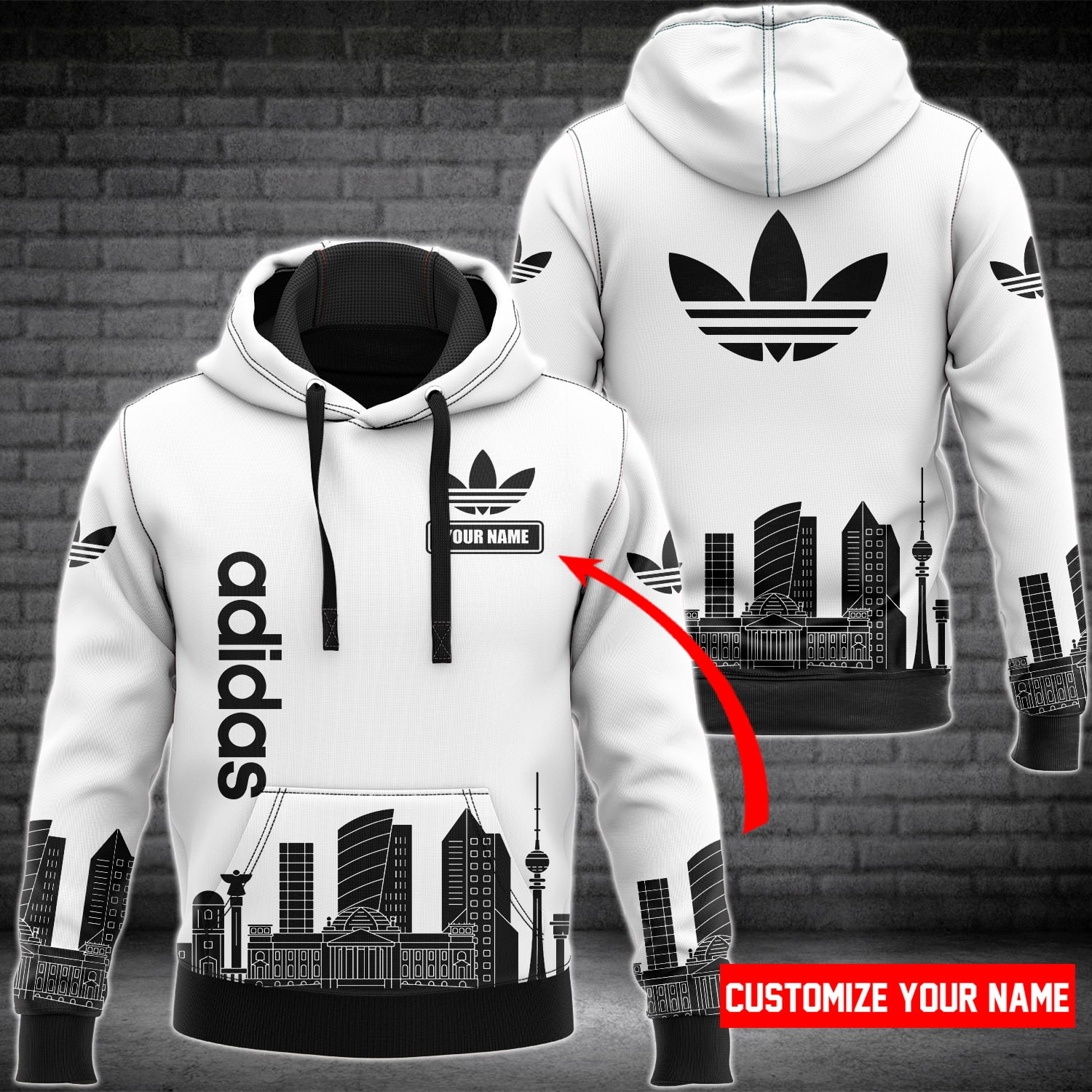 ADD 3D Customize Name Hoodie ADD5180  Ver 44 Hoodie