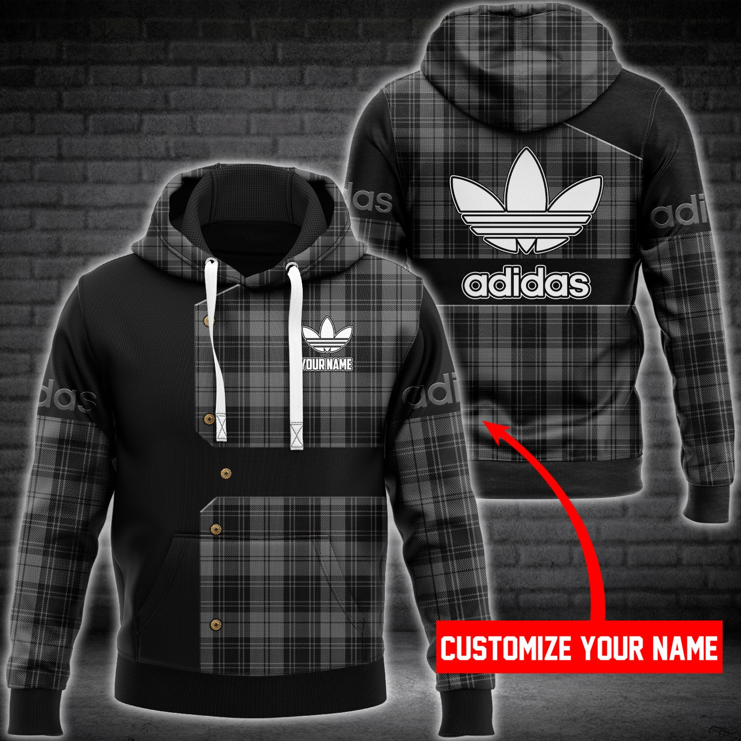 ADD 3D Customize Name Hoodie ADD5753  Ver 23 Hoodie