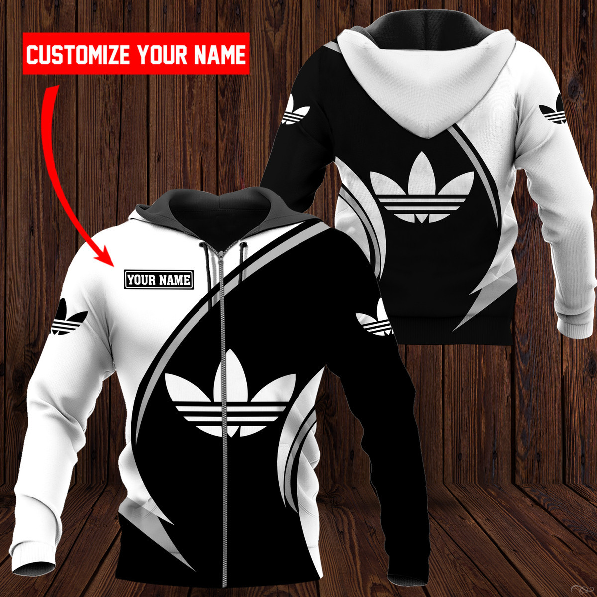 ADD Customize Name Zip Hoodie ADD5201 Ver 37 Zipper Hoodie