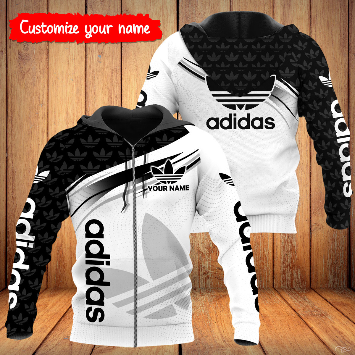 ADD Customize Name Zip Hoodie ADD6007 Ver 2 Zipper Hoodie