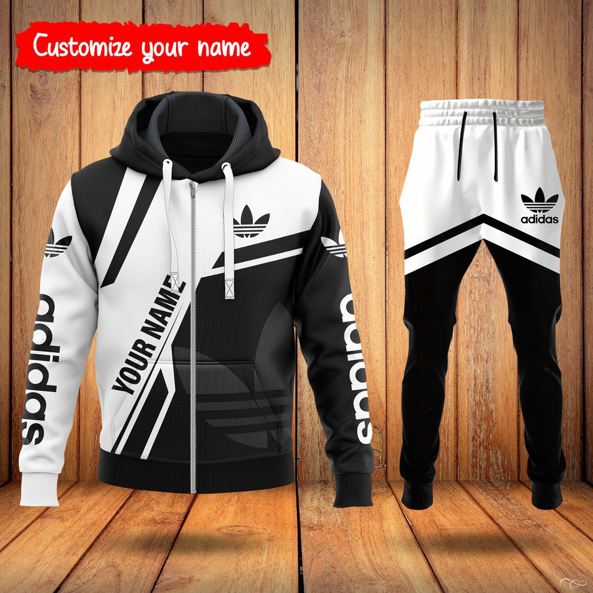 ADD Customized Name Zip Hoodie + Pants ADD5788