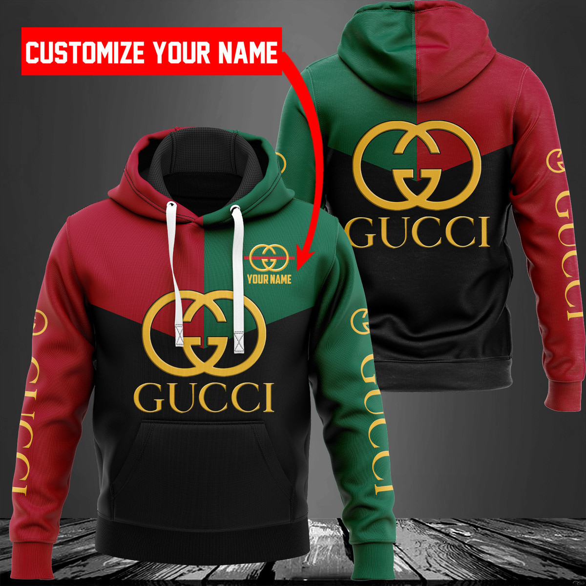 GC 3D Customize Name Hoodie GC4380  Ver 65 Hoodie