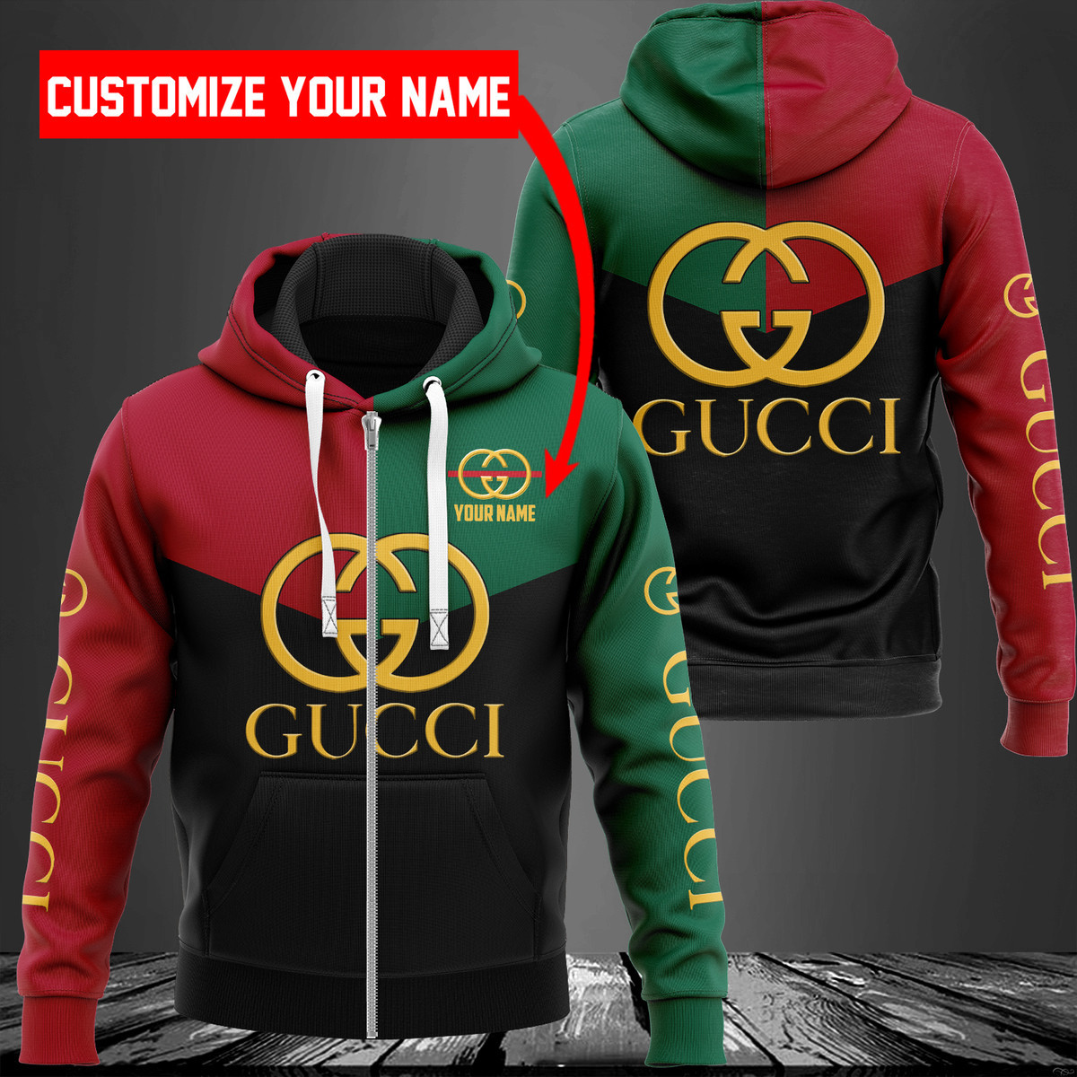 GC Customize Name Zip Hoodie GC4380 Ver 62 Zipper Hoodie