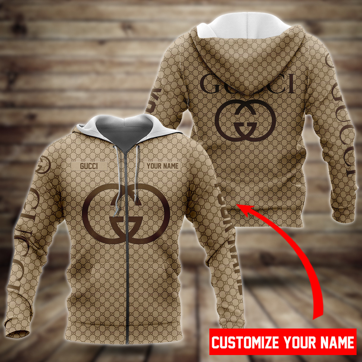 GC Customize Name Zip Hoodie GC5178 Ver 45 Zipper Hoodie