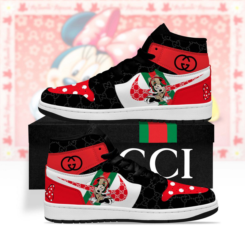 GC Nike Minnie Mouse High Top Air Jordan Sneakers Shoes Disney Gifts For Men Women HT