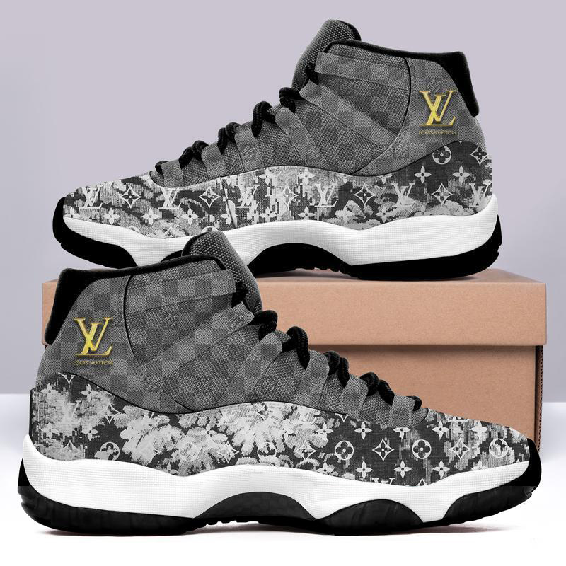 Grey Louis Vuitton Air Jordan 11 Shoes Hot 2022 LV Sneakers Gifts For Men Women HT