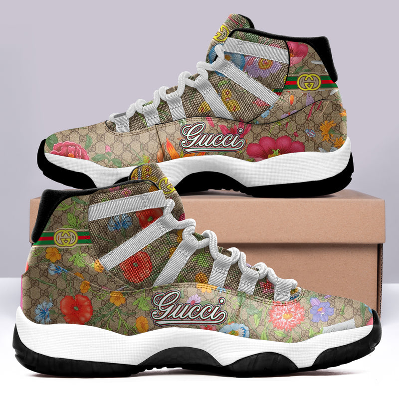 Gucci Flower Air Jordan 11 Sneakers Shoes Hot 2022 For Men Women HT