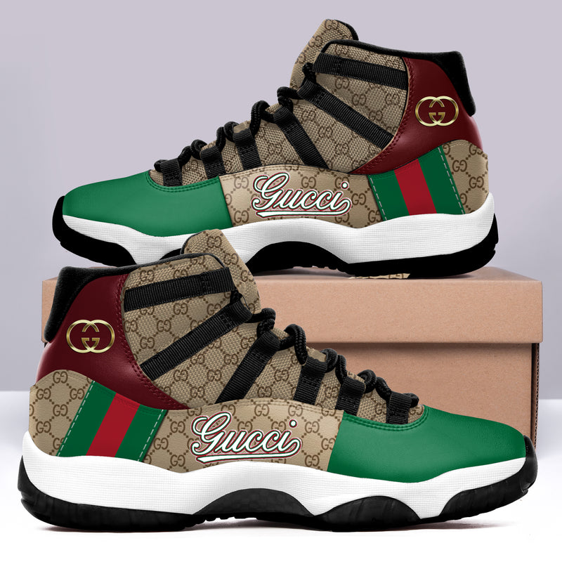 Gucci Stripe Air Jordan 11 Sneakers Shoes Hot 2022 Gifts For Men Women HT