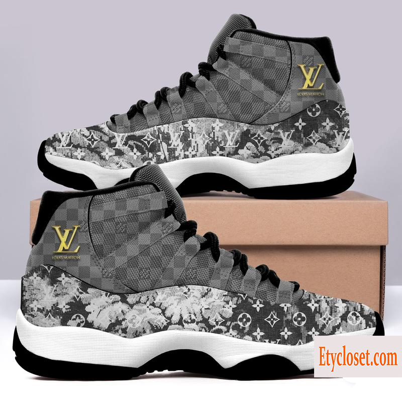 LV Jordan Shoes Louis Vuitton Bleached Air Jordan 11 Shoes HN